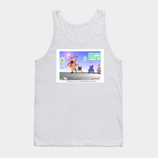 Funny Pirate Alcohol Initiative Cartoon Tank Top